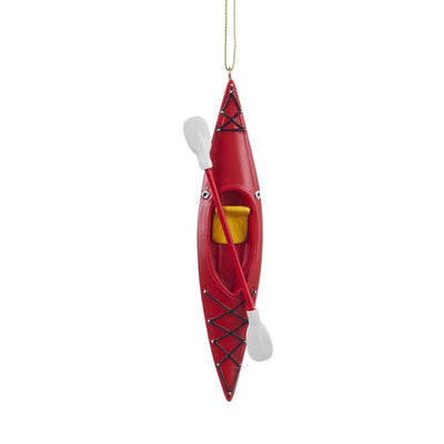 Kurt Adler 5.25" Holiday Decorative Kayak w/ Oar Ornament Set (3 Pk) (Open Box)