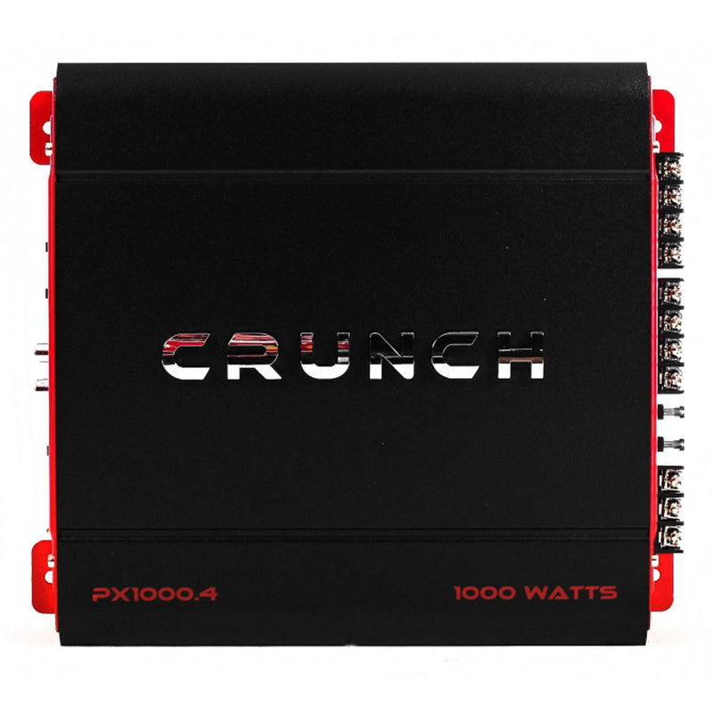 Crunch 4 Channel 1000W A/B Class Stereo Amplifier (2 Pack) & Wiring Kit