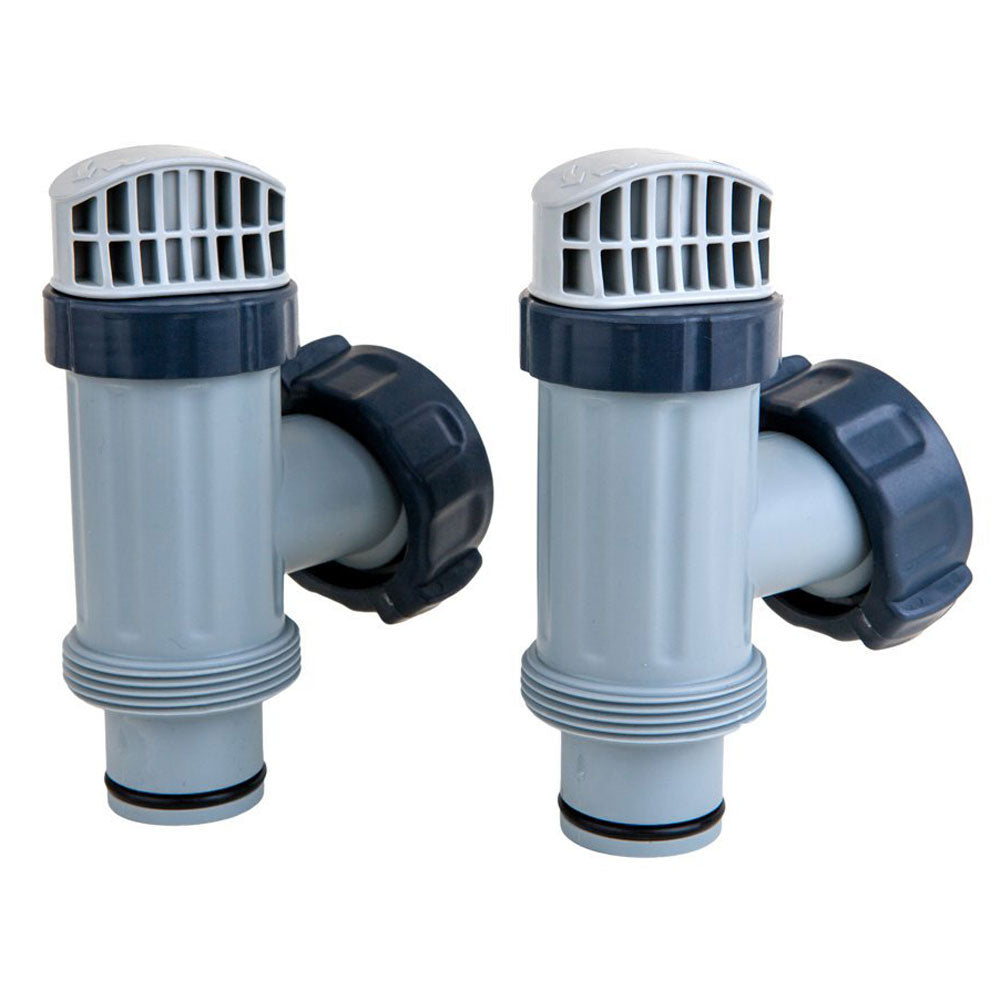 Intex Above Ground Plunger Valves with Gaskets & Nuts + Hose Adapters (2 Each)