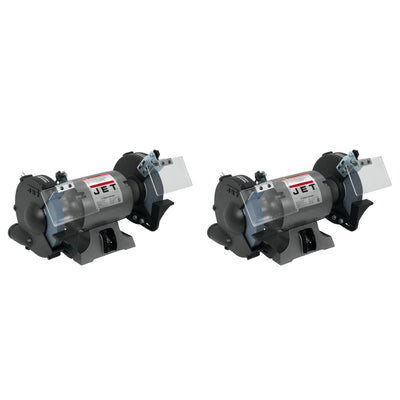 JET JBG-8A 8" Stationary Workshop Table Top Bench Grinder (W/Out Stand) (2 Pack)