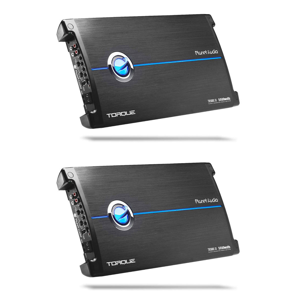 Planet Audio TR5000.1D Mono Car Sub Amplifier, 5000 Watts, 1 Ohm Stable (2 Pack)