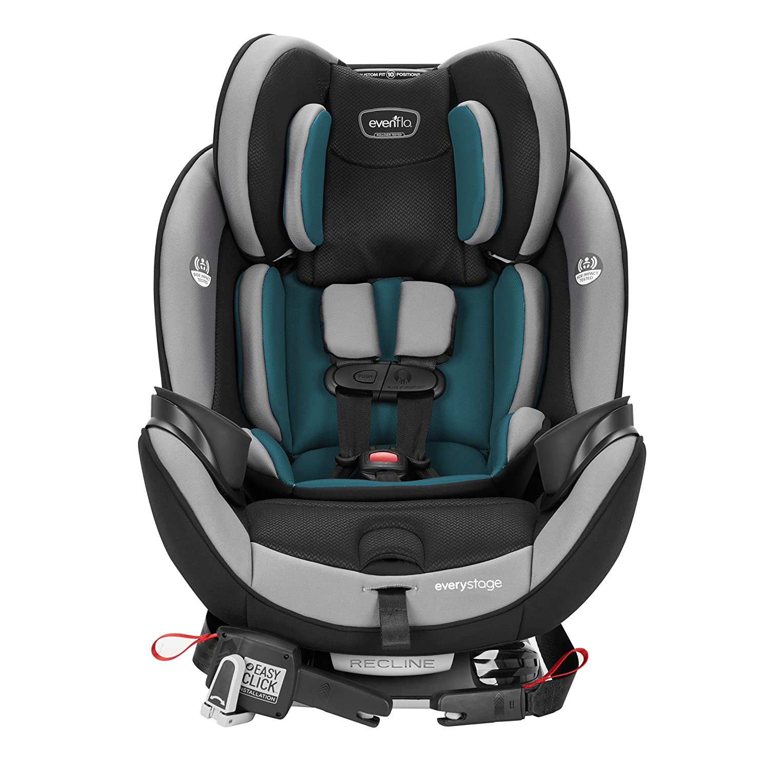 Evenflo EveryStage DLX Rear-Facing Convertible Car and Booster Seat, Reef Blue (Used)