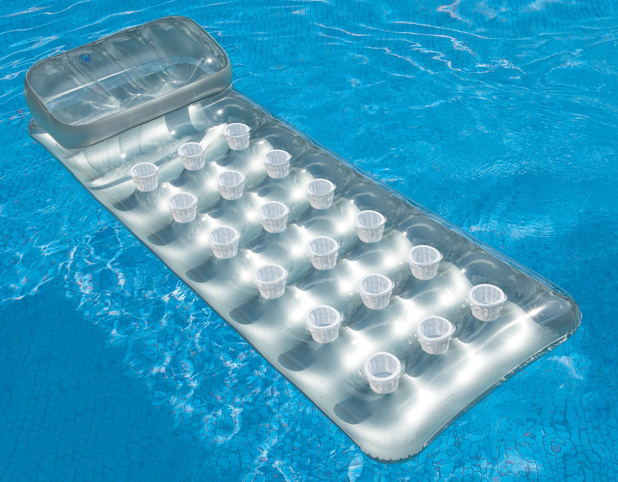 Intex French Mattress Float (2 Pack) and Pool Recliner with Cup Holders (2 Pack) - VMInnovations