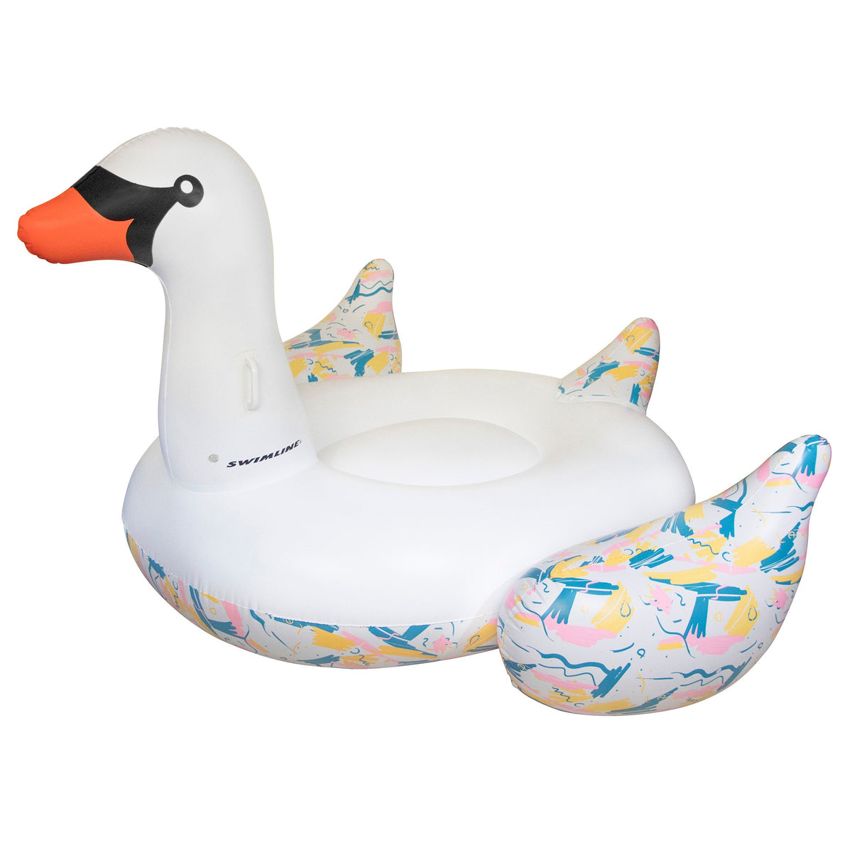 Swimline Giant Inflatable Ride On Swan Swimming Pool Water Float Raft (3 Pack)