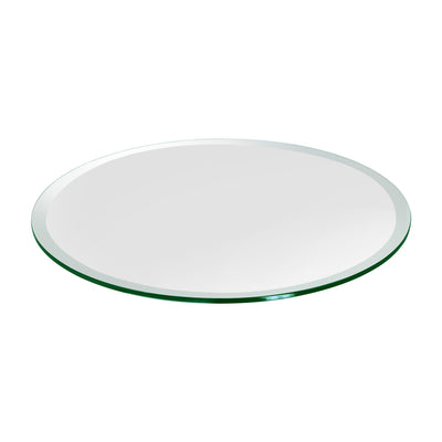 Troy Systems 22" Round Pencil Polish 3/8" Thick Tempered Glass Top (Open Box)