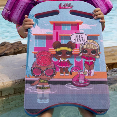 Floatation iQ Swimming Pool Training Foam Exercise Kickboard, BFFS Graphic Print