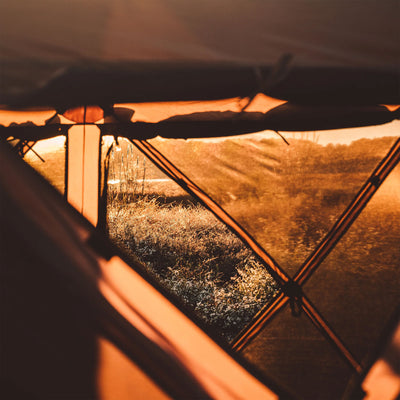 Gazelle Tents G6 Deluxe Pop Up 6 Sided Portable Hub Gazebo Screen Tent, Brown - VMInnovations