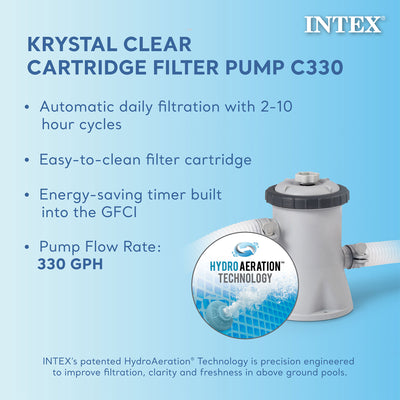 Intex 10' x 30" Easy Set Swimming Pool & 330 GPH Filter Pump (Open Box) (2 Pack) - VMInnovations