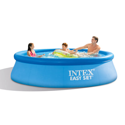 Intex 28121EH 10ft x 30in Kid Swimming Pool with Filter Pump & Chlorine Tabs - VMInnovations
