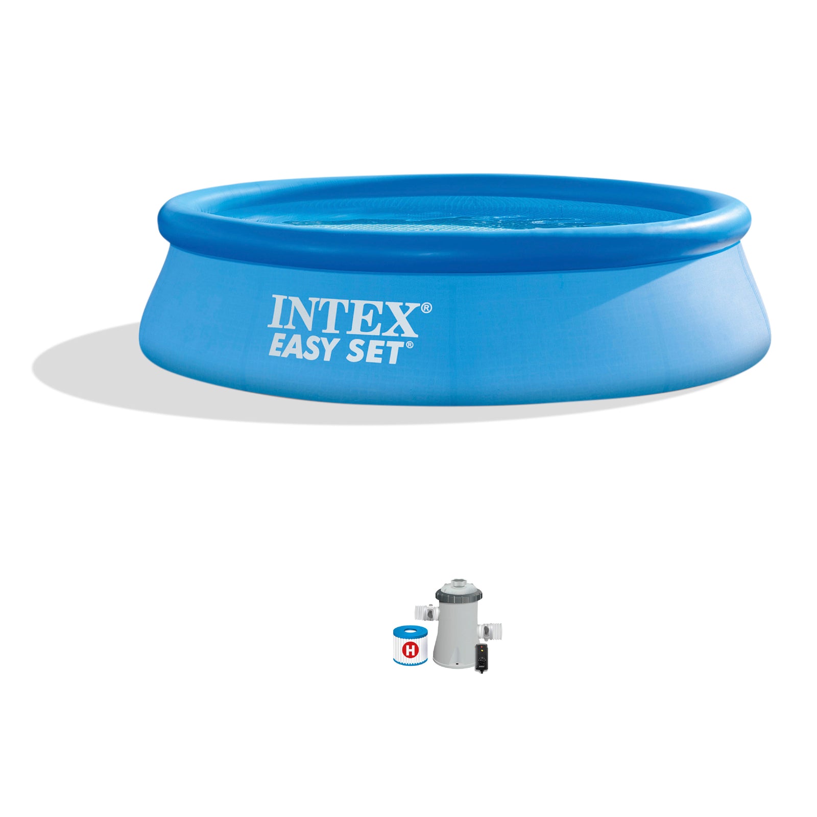 Intex 10' x 30" Easy Set Above Ground Inflatable Pool, Filter & Pump(For Parts) - VMInnovations