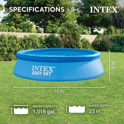 Intex 10' x 30" Easy Set Swimming Pool & 330 GPH Filter Pump 28121EH (Open Box)