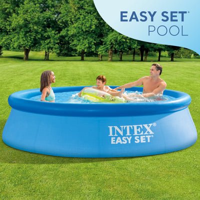 Intex 10' x 30" Easy Set Above Ground Inflatable Pool, Filter & Pump(For Parts)