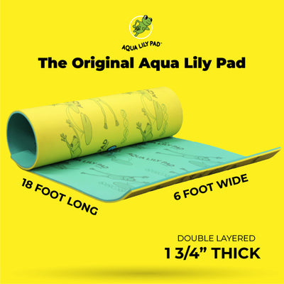 Aqua Lily Pad Water Mat Playground Floating Foam Pad Bundle w/ Nylon Storage Bag