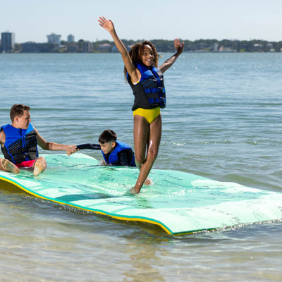 Aqua Lily Pad Water Mat Playground Floating Foam Pad Bundle w/ Nylon Storage Bag - VMInnovations