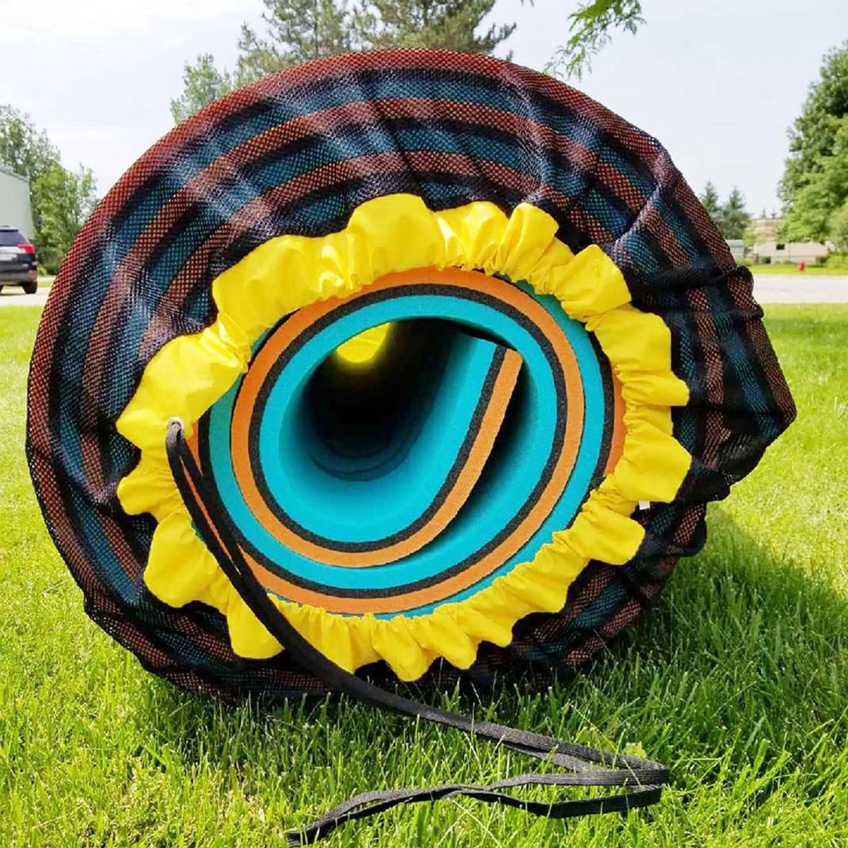 Aqua Lily Pad 15Ft Bullfrog Playground Floating Foam Island Bundle w/ Nylon Bag