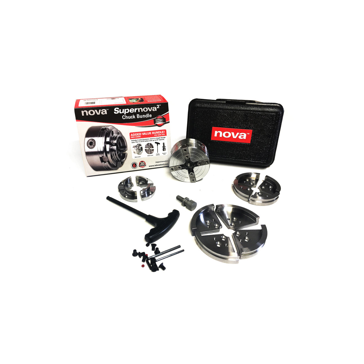 Nova Direct Thread 1 1/4 Inch Supernova2 Chuck Bundle Gifting Set (Open Box)