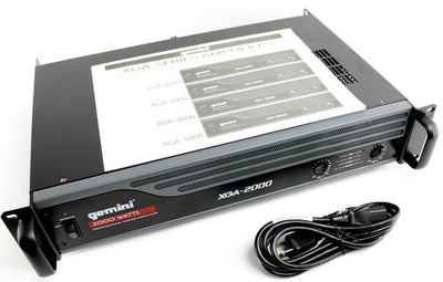 NEW! GEMINI XGA-2000 2000 Watt 2 CH Power Amplifier Professional DJ Stereo Amp