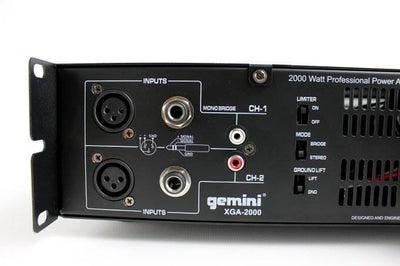 NEW! GEMINI XGA-2000 2000 Watt 2 CH Power Amplifier Professional DJ Stereo Amp