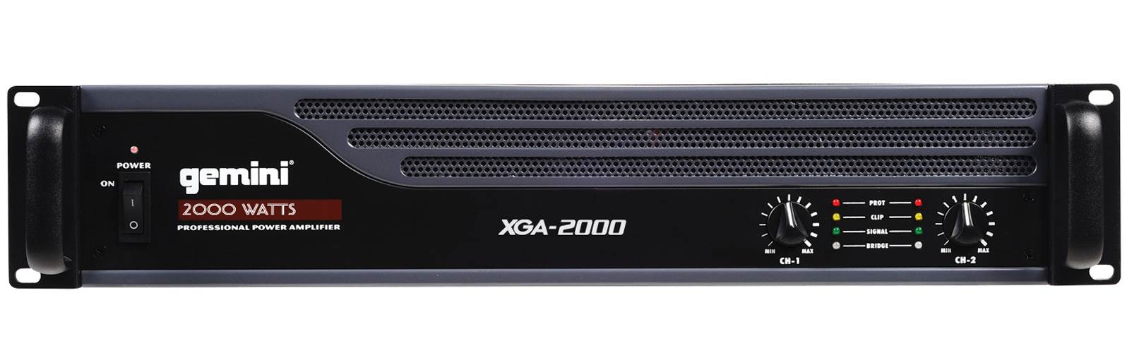 NEW! GEMINI XGA-2000 2000 Watt 2 CH Power Amplifier Professional DJ Stereo Amp