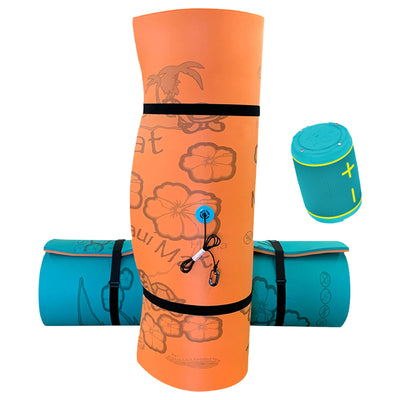 Aqua Lily Pad 20' Maui Floating Island w/ Floating Waterproof Bluetooth Speaker - VMInnovations