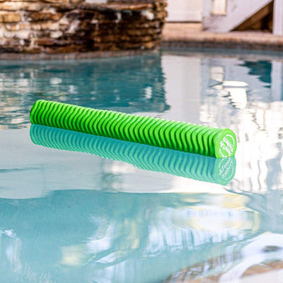 Aqua Lily Pad 20' Maui Floating Island with Foam Pool Noodle Float, Lime Green - VMInnovations