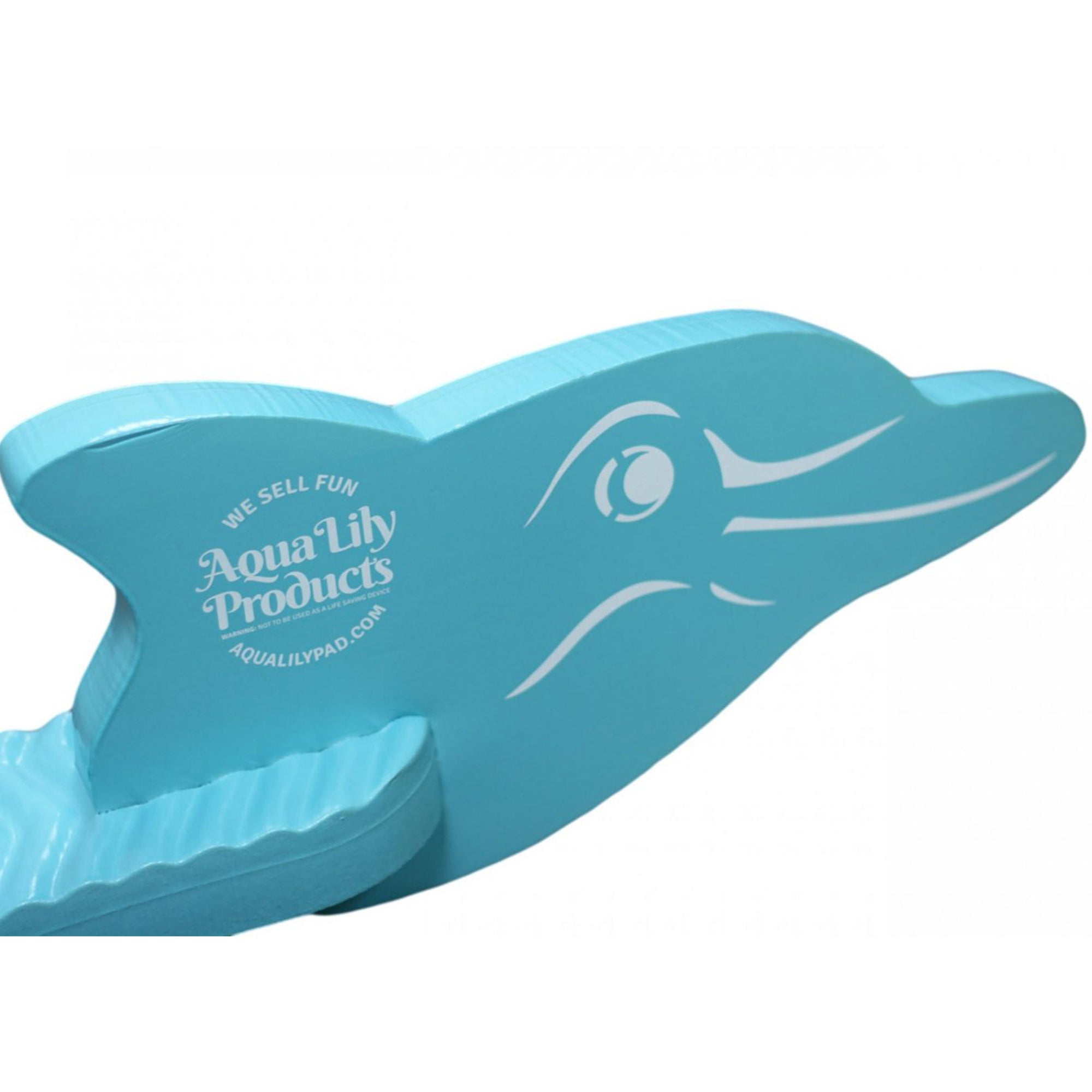 Aqua Lily Pad 20' Bullfrog Floating Island w/ Dolphin Swimming Pool Noodle, Aqua