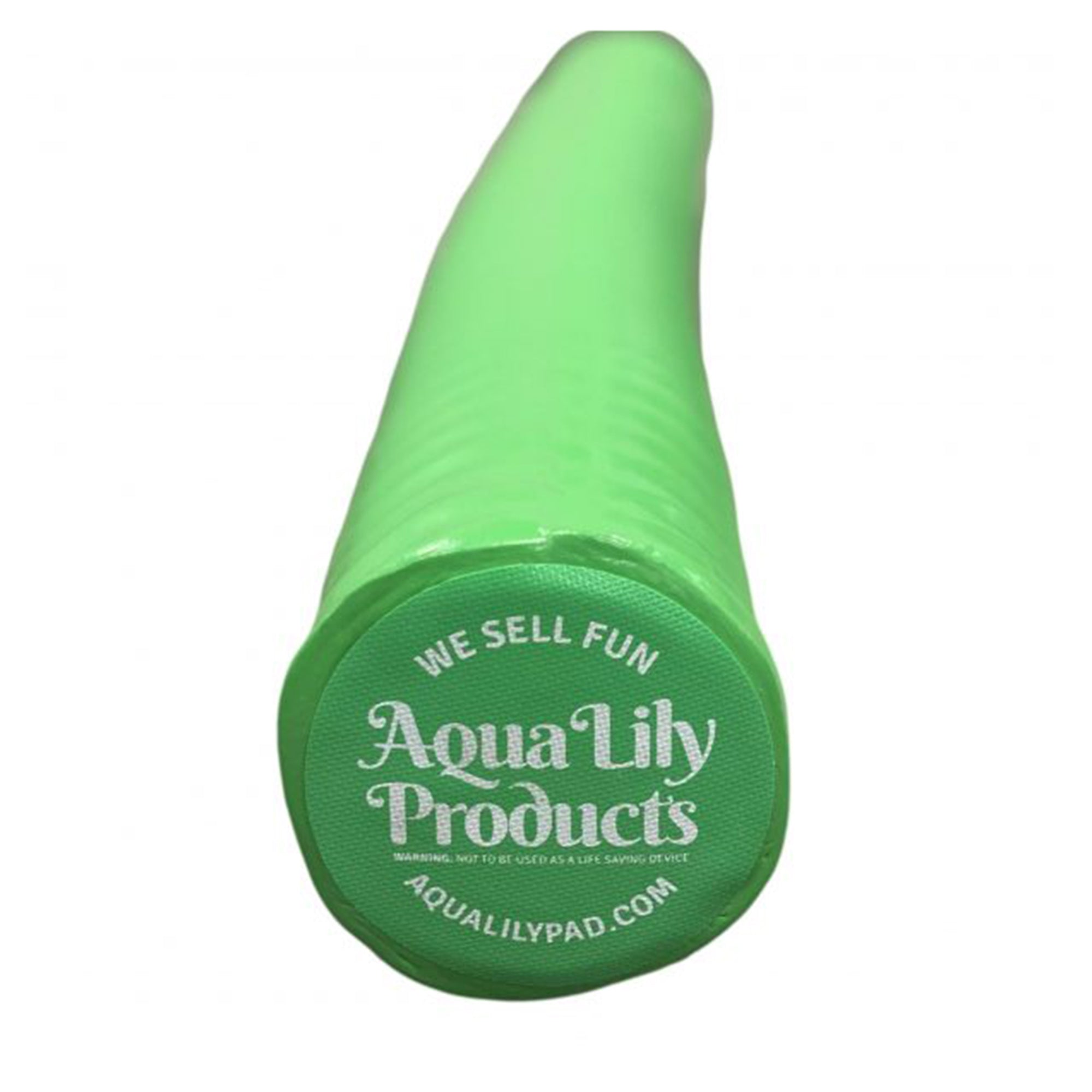 Aqua Lily Pad 20' Bullfrog Floating Island w/ Foam Pool Noodle Float, Lime Green