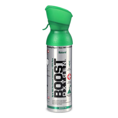 Boost Oxygen Natural Portable 5 Liter Pure Oxygen Variety Canister (4 Pack) - VMInnovations
