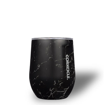 Corkcicle Origins 12 Ounce Stainless Steel Stemless Travel Cup with Lid, Nero
