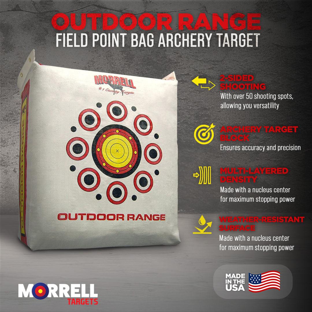 Morrell Outdoor Weatherproof Range Adult Field Point Archery Bag Target & Cover