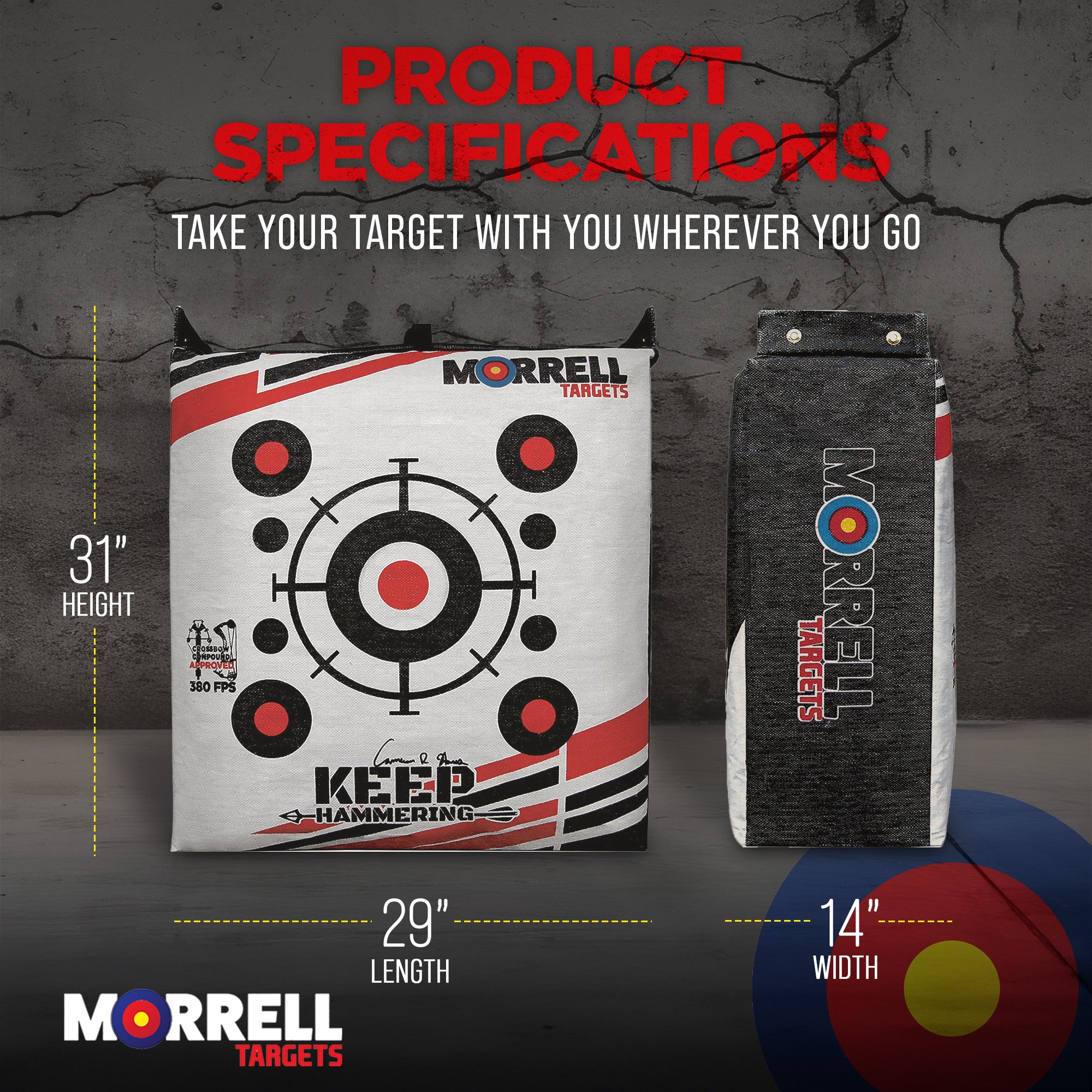 Morrell Outdoor Keep Hammering 54LB Field Point Archery Bag Target (Open Box) - VMInnovations