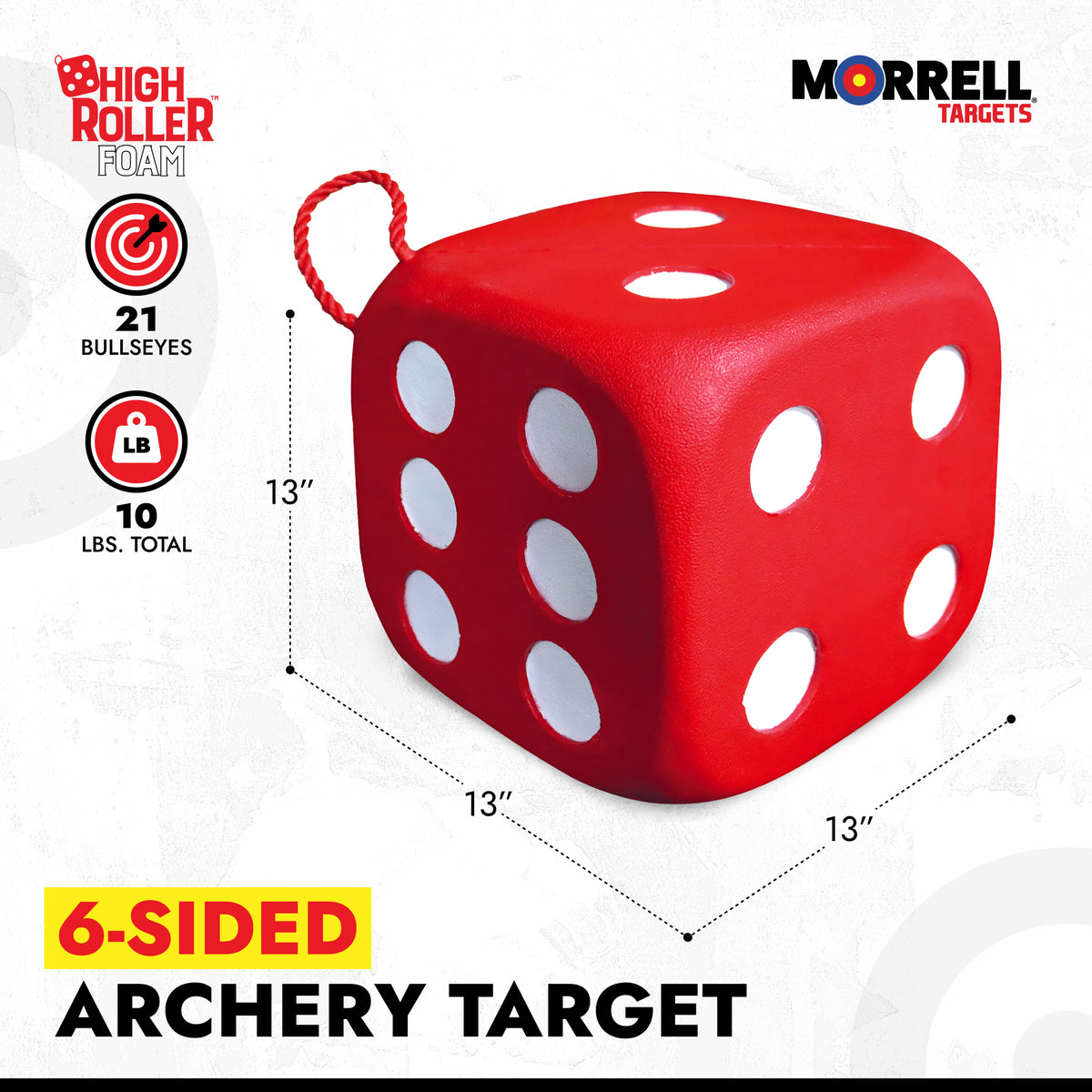 Morrell Targets High Roller 6 Sided 21 Combo Archery Target, 13x13x13", (Used)