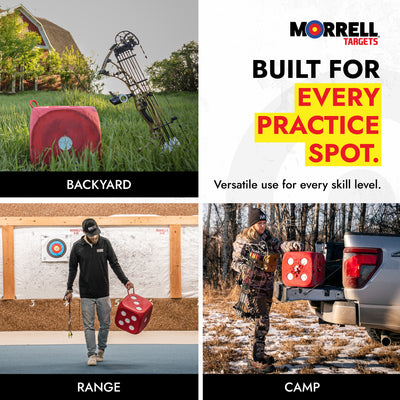 Morrell Targets High Roller 6 Sided 21 Combo Archery Target, 13x13x13", (Used)
