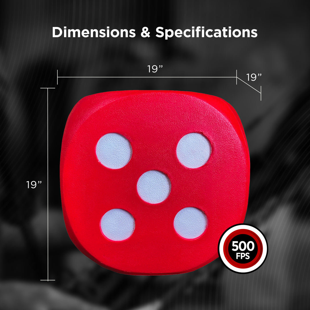 Morrell Big High Roller 17 Pound 6 Sided Any Tip Dice Cube Archery Target, Red