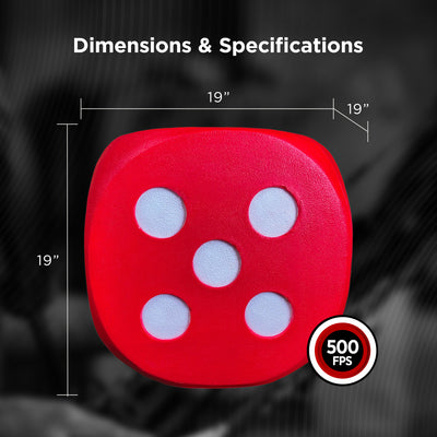 Morrell Big High Roller 17 Pound 6 Sided Any Tip Dice Cube Archery Target, Red