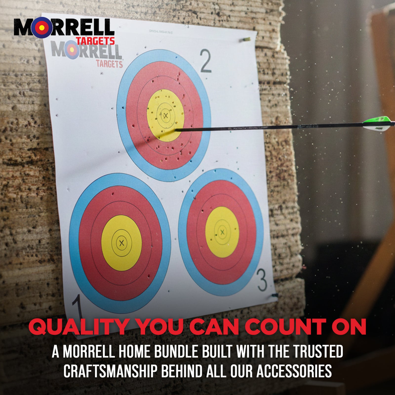 Morrell Targets Archery NFAA Official 3 Spot Paper Target Face, 100 Count Pack - VMInnovations