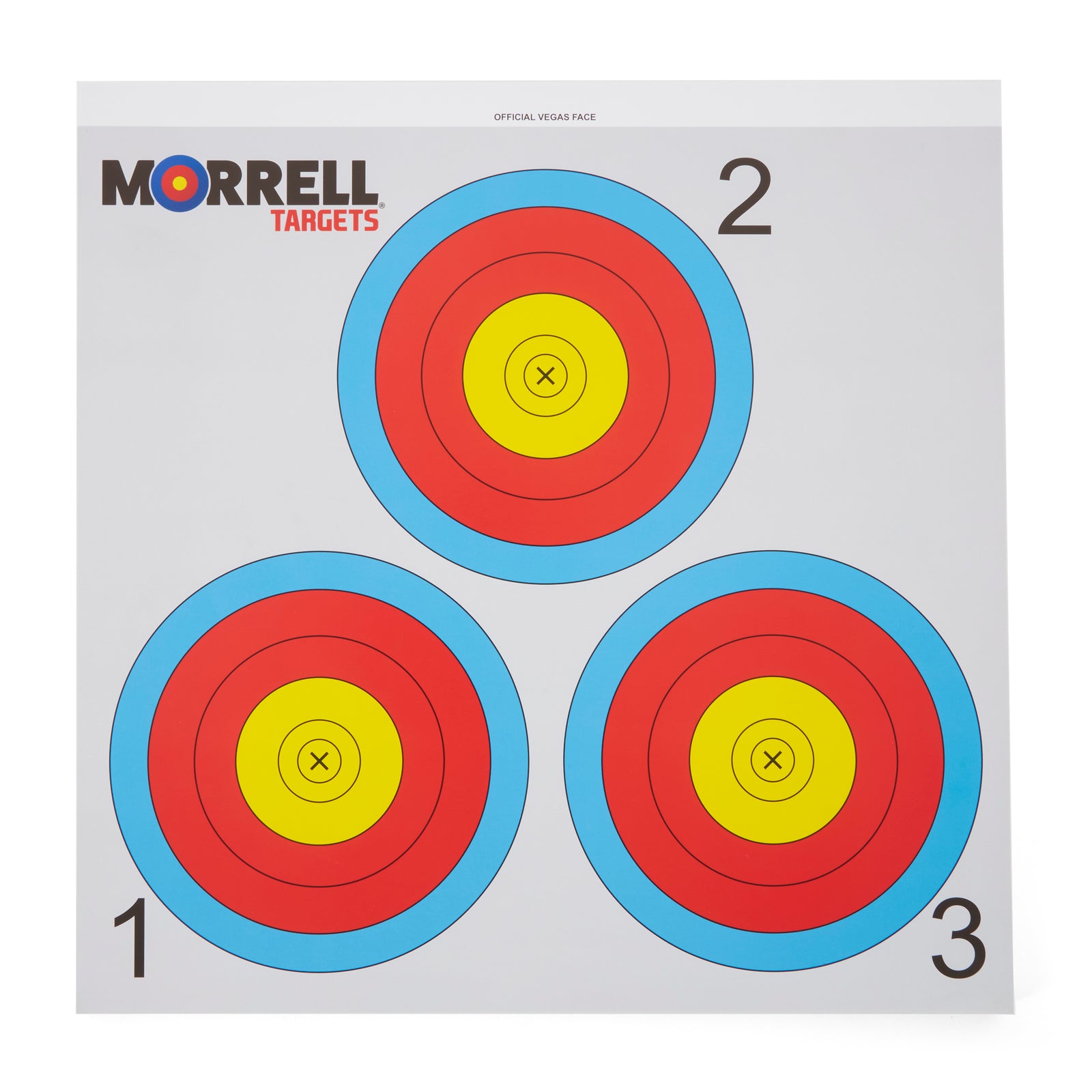 Morrell Targets Archery NFAA Official 3 Spot Paper Target Face, 100 Count Pack - VMInnovations