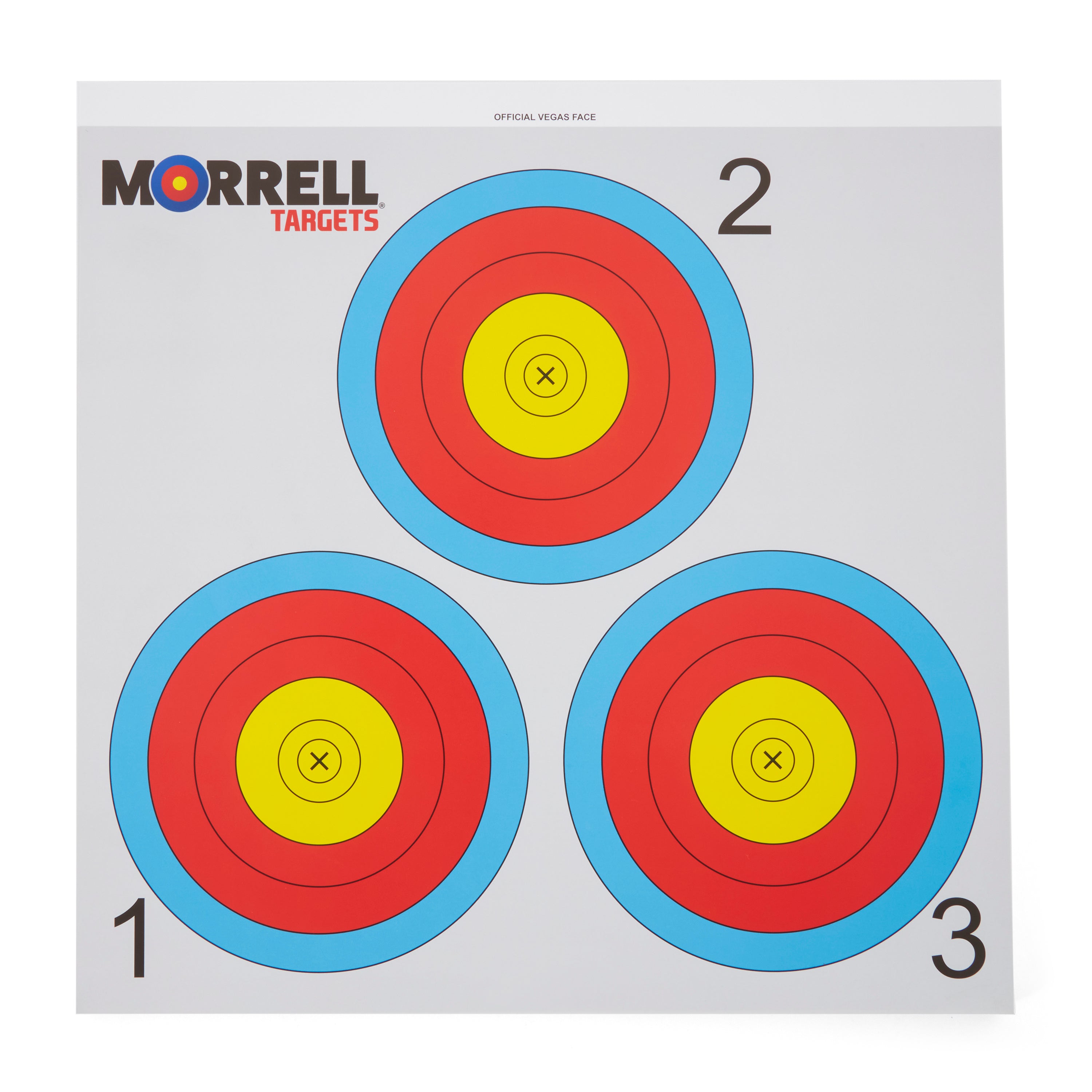 Morrell Targets Archery NFAA Official 3 Spot Paper Target Face, 100 Ct(Open Box)