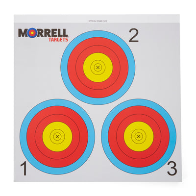 Morrell Targets Archery NFAA Official 3 Spot Paper Target Face, 100 Ct(Open Box)