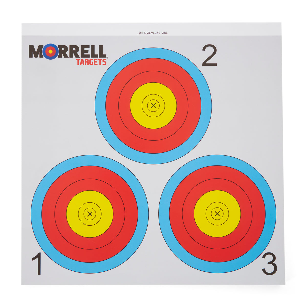 Morrell Targets Archery NFAA Official 3 Spot Paper Target Face, 100 Ct(Open Box)