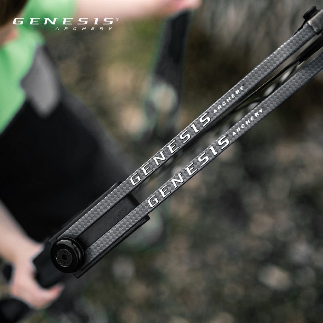 Genesis Original Archery Compound Bow w/ Adjustable Sizing, Right Handed, Carbon - VMInnovations