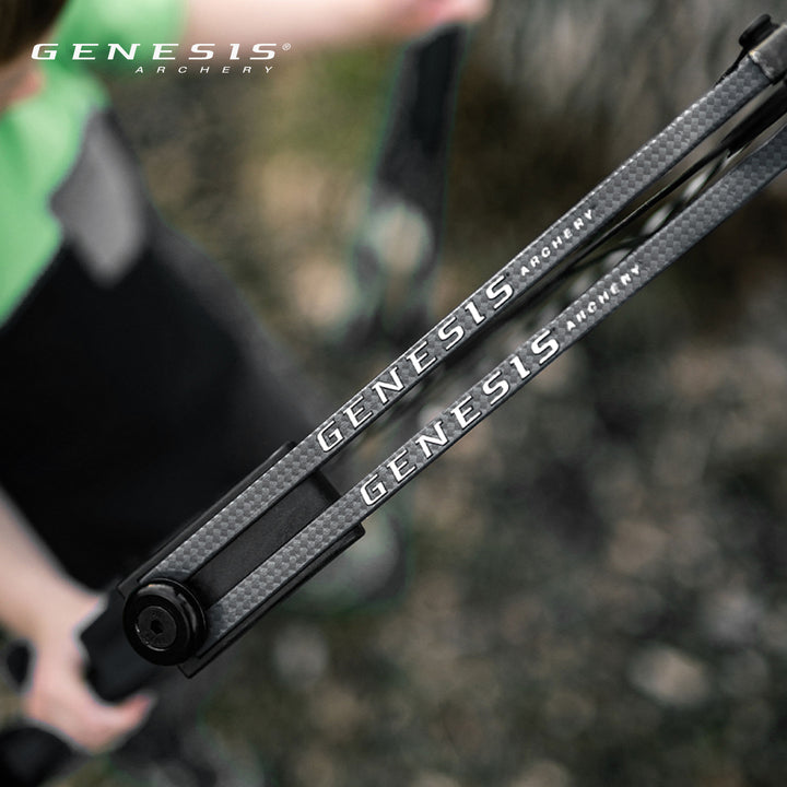 Genesis Original Archery Compound Bow w/ Adjustable Sizing, Right Handed, Carbon - VMInnovations