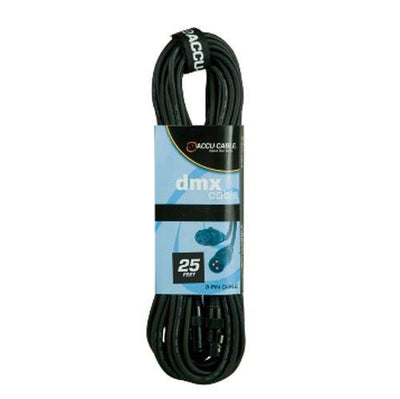 NEW Accu AC3PDMX25 Cable 25 Foot 3 Pin DMX Pro Cable