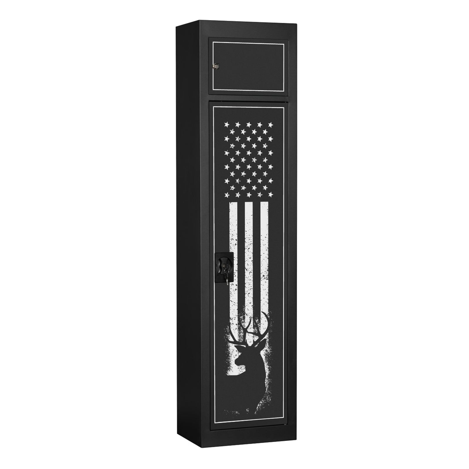 American Furniture Classics 5 Rifle Metal Home Gun Safe Locking Cabinet (Used) - VMInnovations