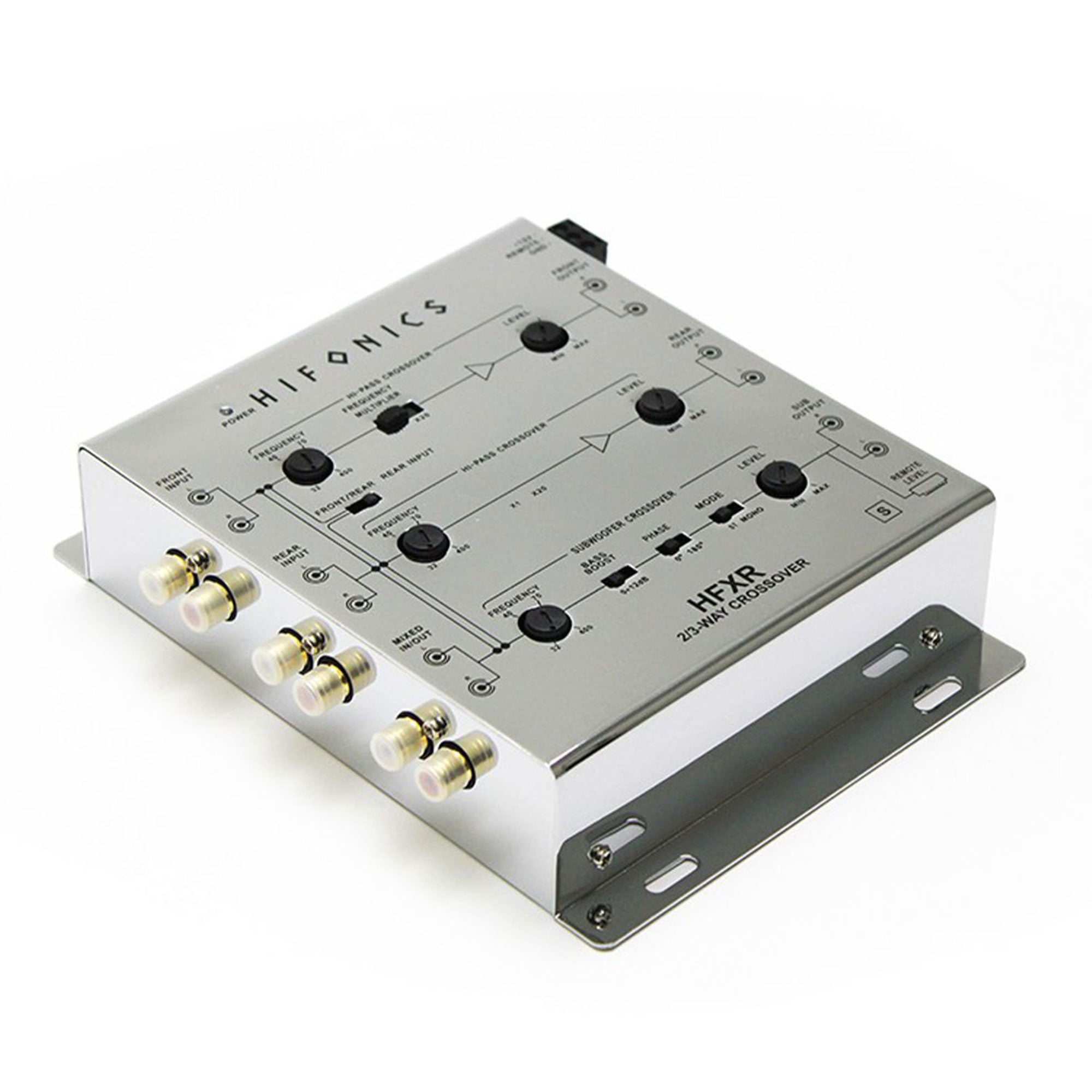 Hifonics HFXR 2/4 Ch 2/3 Way Active Crossover w/Bass Remote 8.5 Volt Line Driver - VMInnovations
