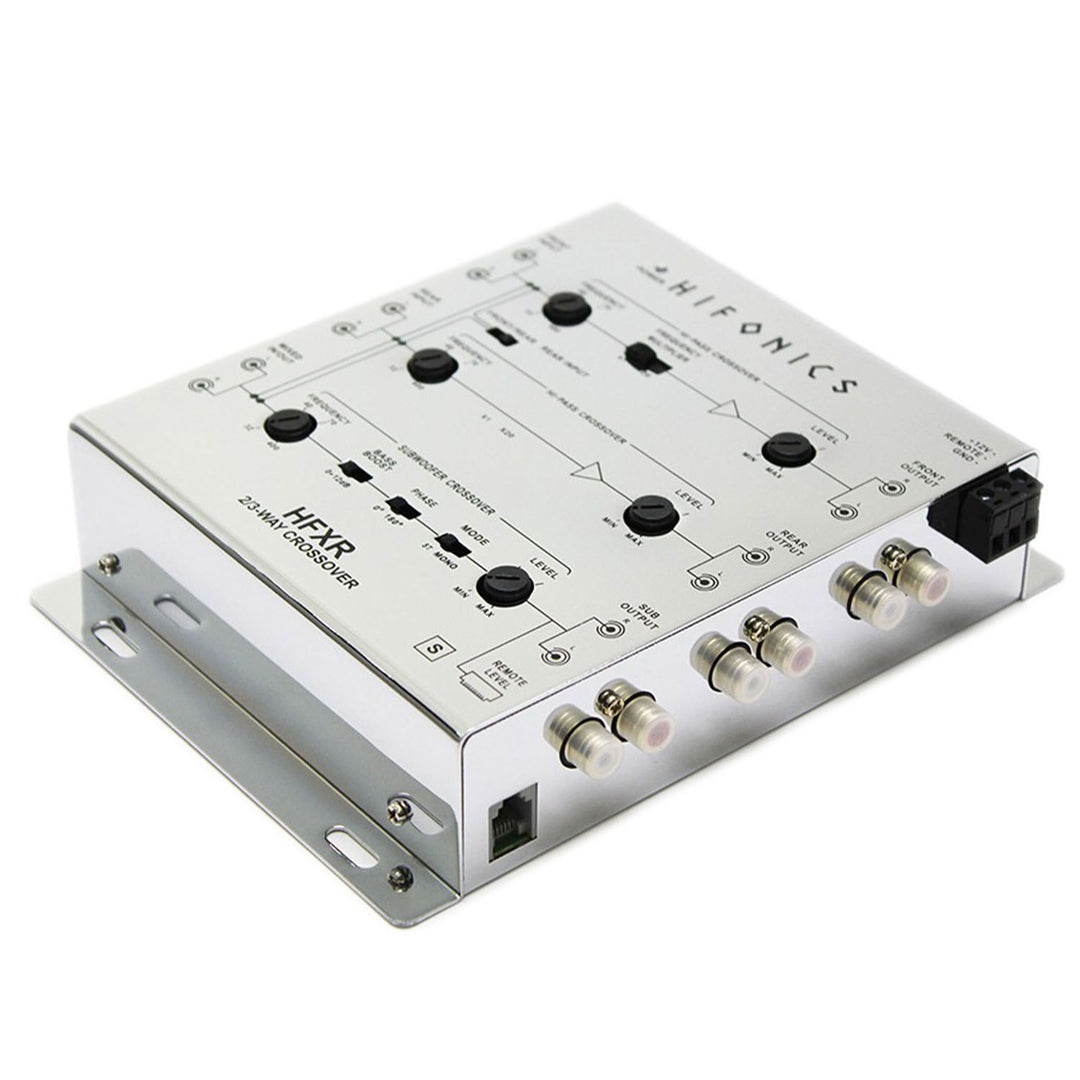 Hifonics HFXR 2/4 Ch 2/3 Way Active Crossover w/Bass Remote 8.5 Volt Line Driver