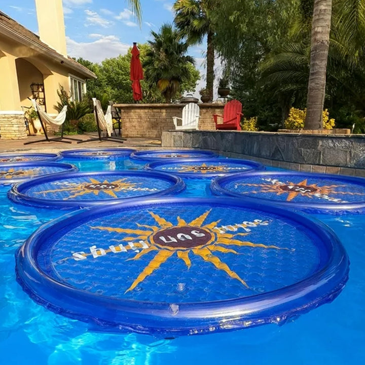 Solar Sun Rings UV Resistant Pool Spa Heater Circular Solar Cover, Blue (9 Pack) - VMInnovations