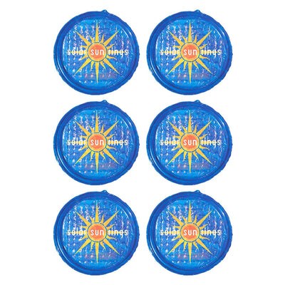 Solar Sun Rings UV Resistant Pool Spa Heater Circular Solar Cover, Blue (6 Pack)