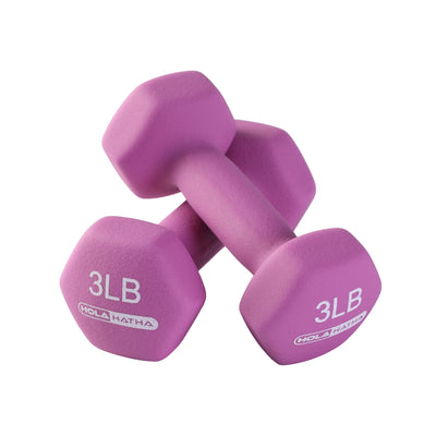 HolaHatha 2, 3, 5, 8, and 10 Pound Neoprene Free Weight Set with Rack (Used) - VMInnovations