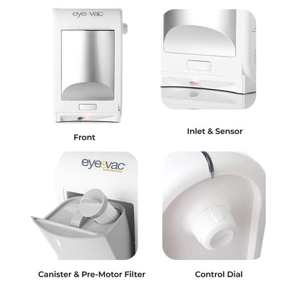 EyeVac Touchless Electric Vacuum Hard Floor Pet Debris Cleaner, White (Open Box)